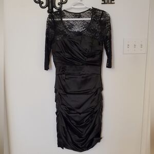 Black Silky Le Chateau Dress